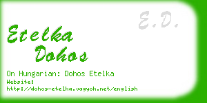 etelka dohos business card